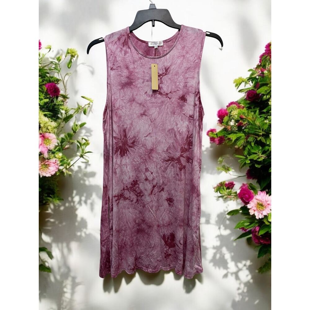 Riley and James Women's Pink Colorful Stretchy Sleeveless Dress Size 2X